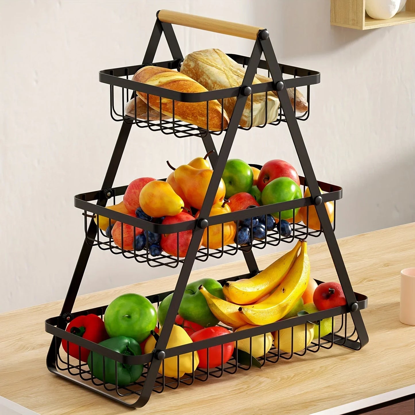 Moderner Obstkorbhalter aus Metall