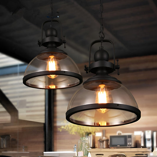 Alden – Retro Industrieller Glas-Kronleuchter