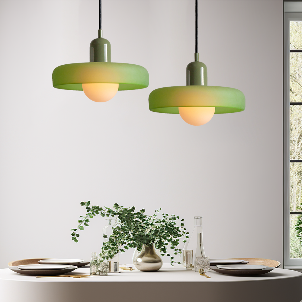 Bunte LED-Glas-Pendelleuchte