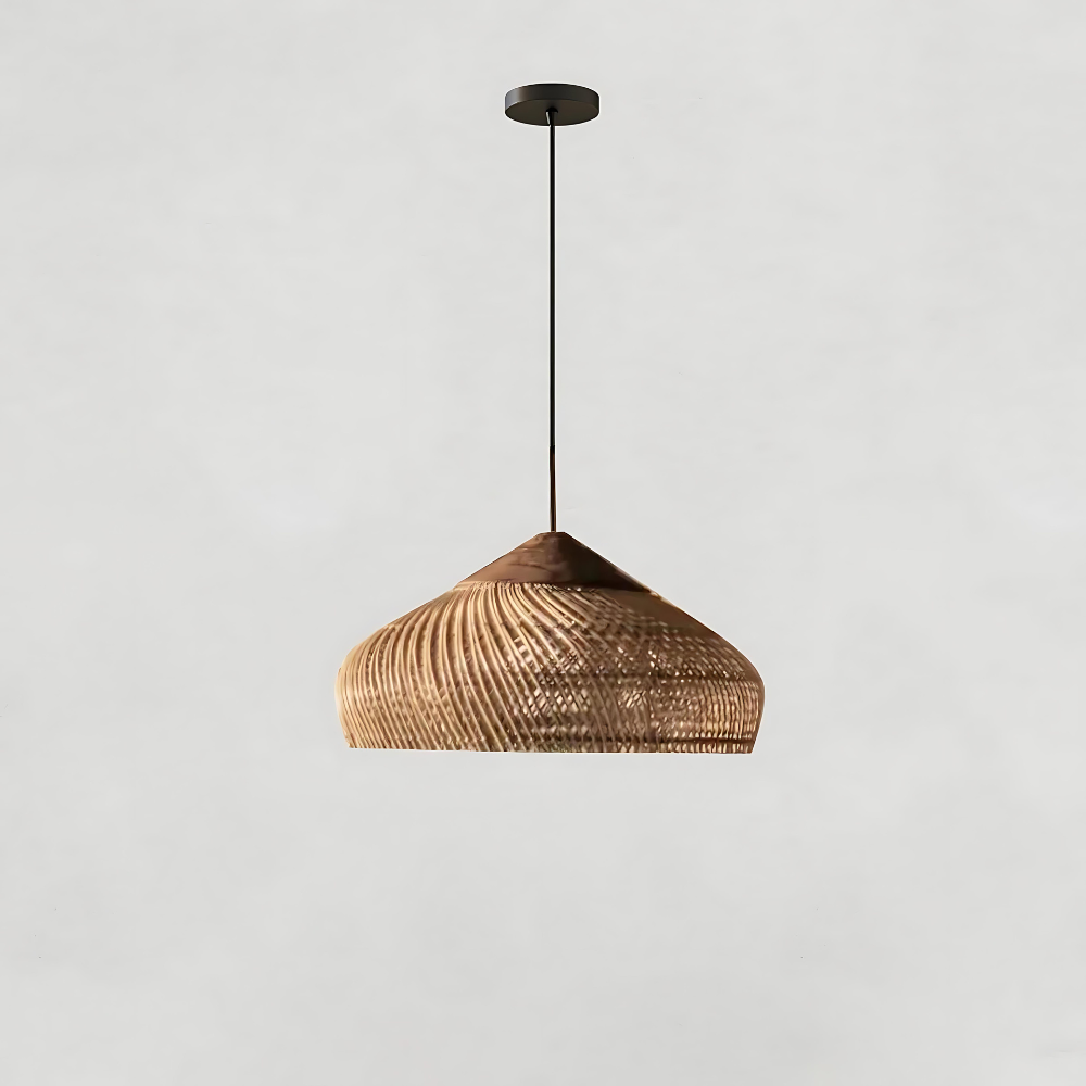Sana – Holz-Rattan Kronleuchter