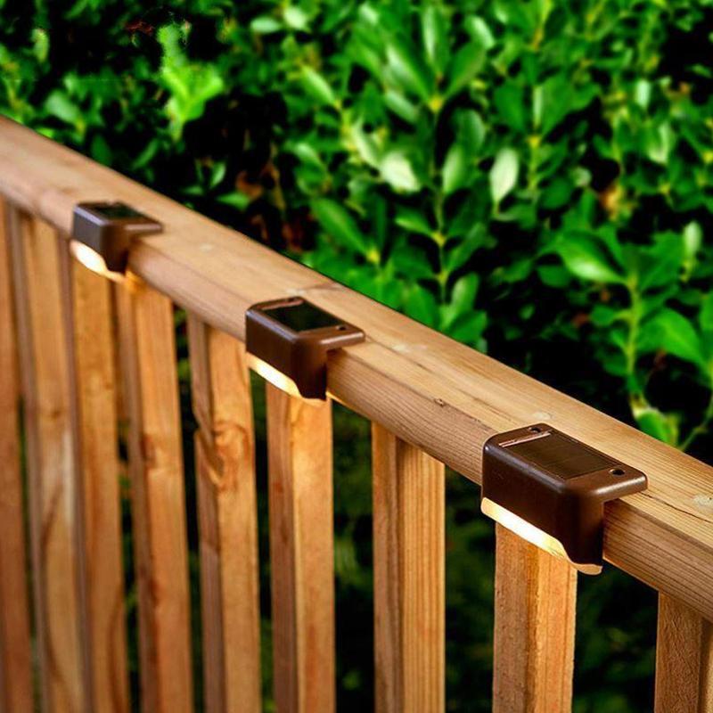 Wetterresistente LED-Stufenlichter mit Solarbetrieb (4er-Pack)