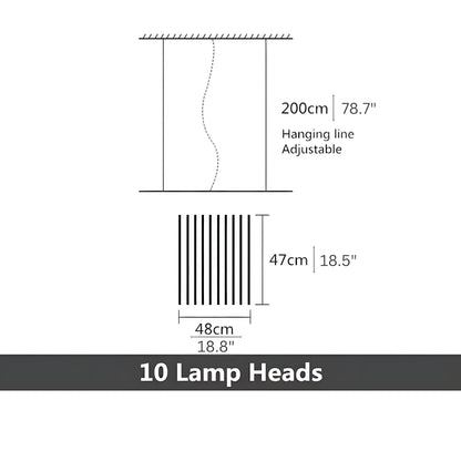 Modische Büro-Streifenlampen in Fischgrätenform