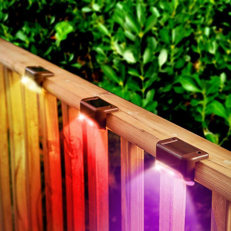 Wetterresistente LED-Stufenlichter mit Solarbetrieb (4er-Pack)