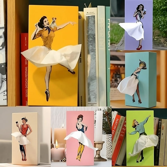 Design-Taschentuchbox Tänzerin im Wind – Eleganz für den Alltag