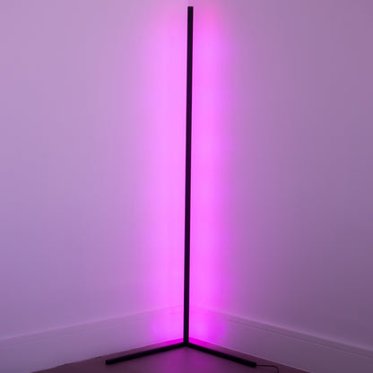 LED-Ecklampe im minimalistischen Stil mit Farbwechsel-Funktion