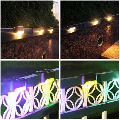 Wetterresistente LED-Stufenlichter mit Solarbetrieb (4er-Pack)
