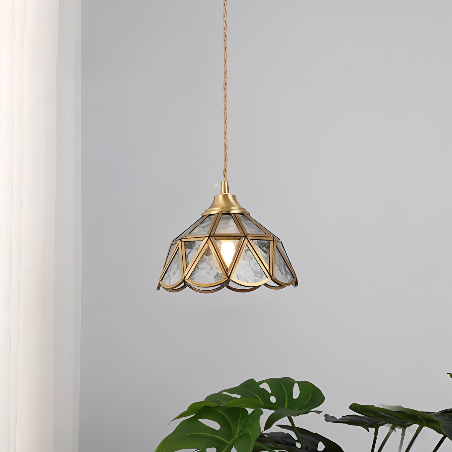 Kohana – Japanische Retro Messing Pendelleuchte