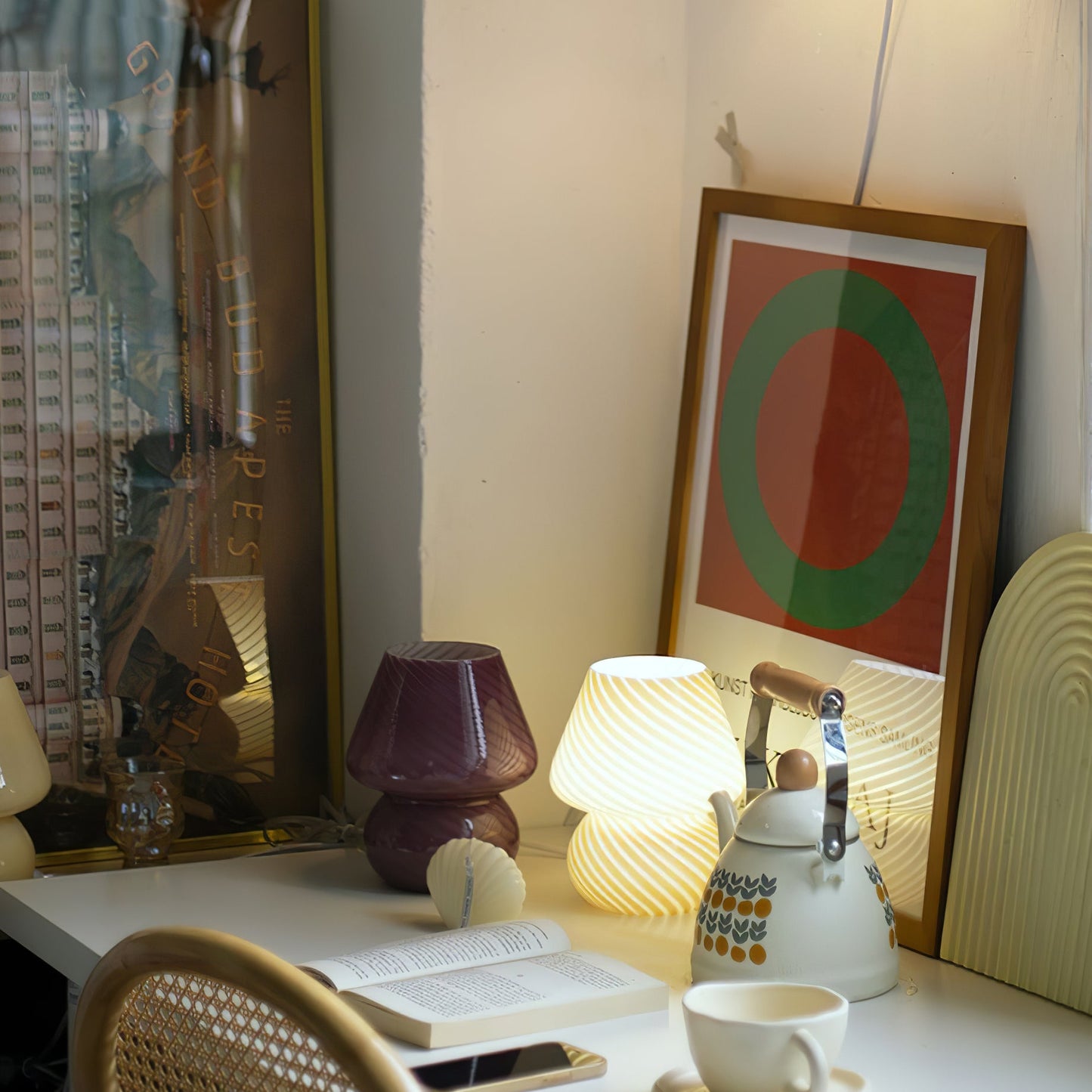 Ansel – Glas-Tischlampe