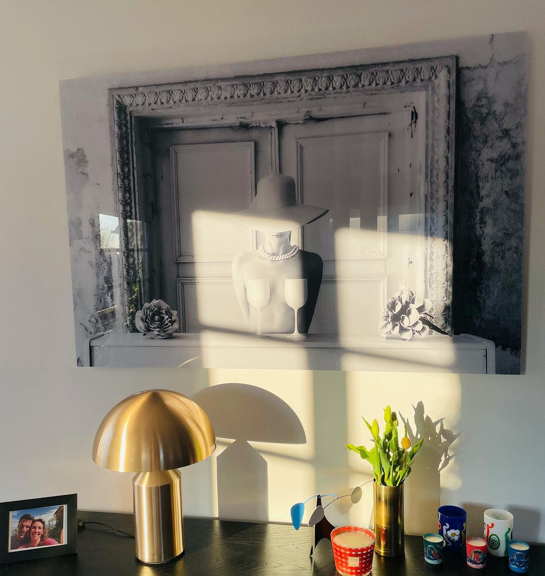 Noelia – Schlichte Nachttischlampe mit Augenschutz