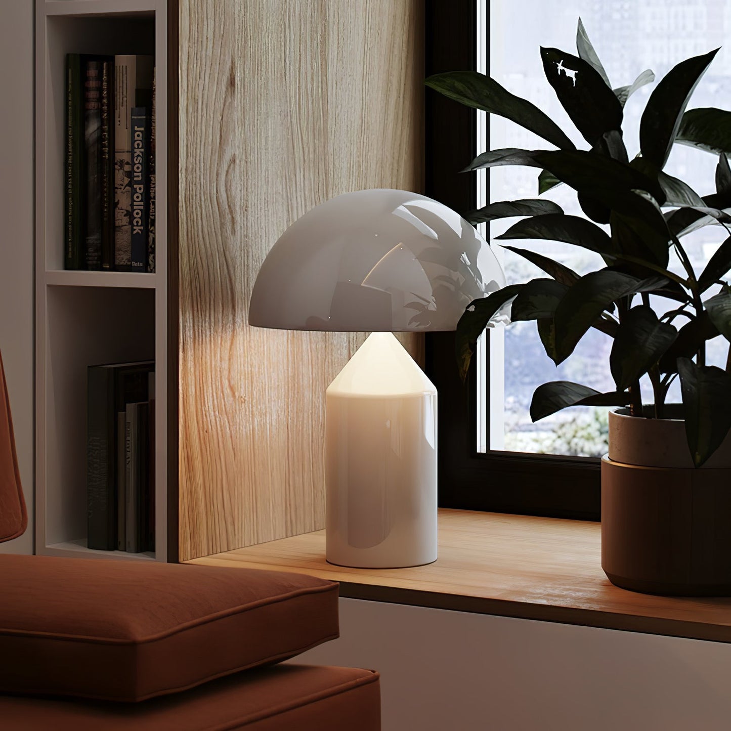 Noelia – Schlichte Nachttischlampe mit Augenschutz