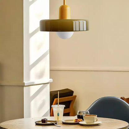 Bunte LED-Glas-Pendelleuchte