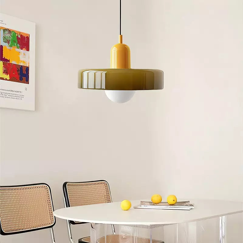 Bunte LED-Glas-Pendelleuchte