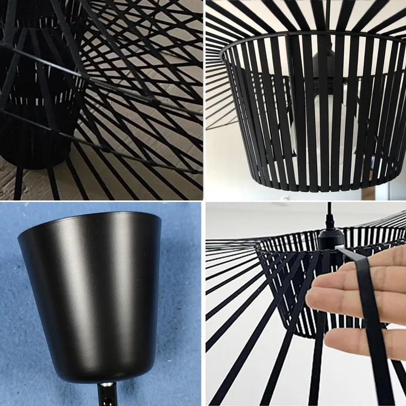 Kronleuchter-Strohhut-Design