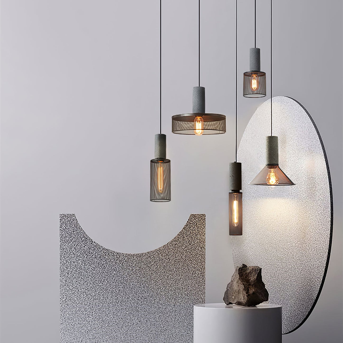 Owen – Industrielle Beton-Pendelleuchte