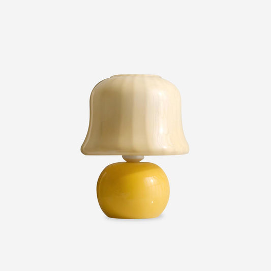 Zara – Tischlampe im Pilzdesign aus glasierter Glas