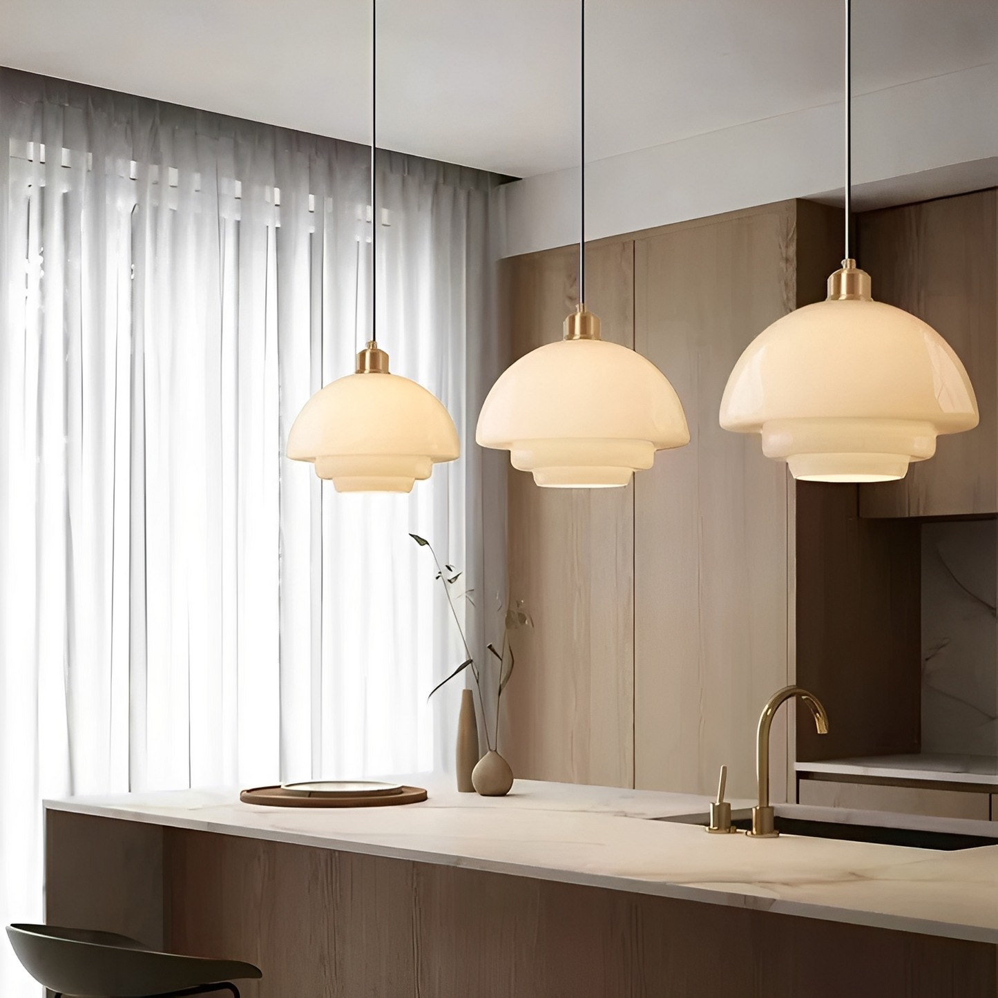 Kara – Moderner Minimalistischer Glas-Kronleuchter