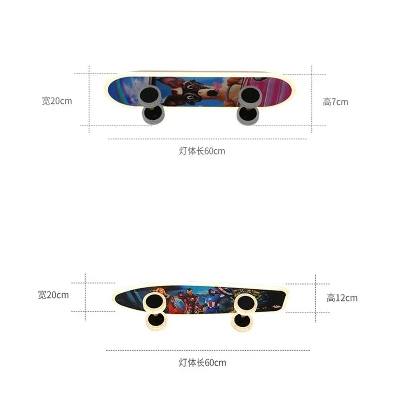 Skateboard-Deckenleuchte fürs Kinderzimmer