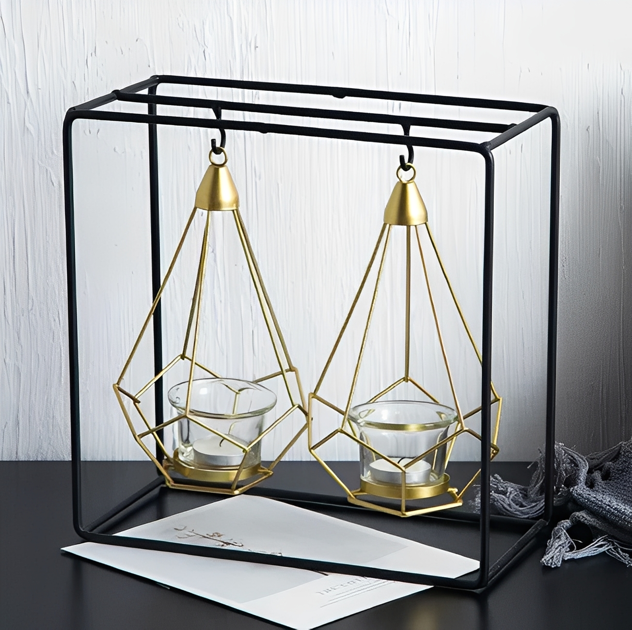 Julian – Hängender Diamant Teelichthalter