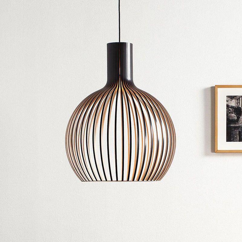 Japanischer Retro-Kronleuchter aus Holz