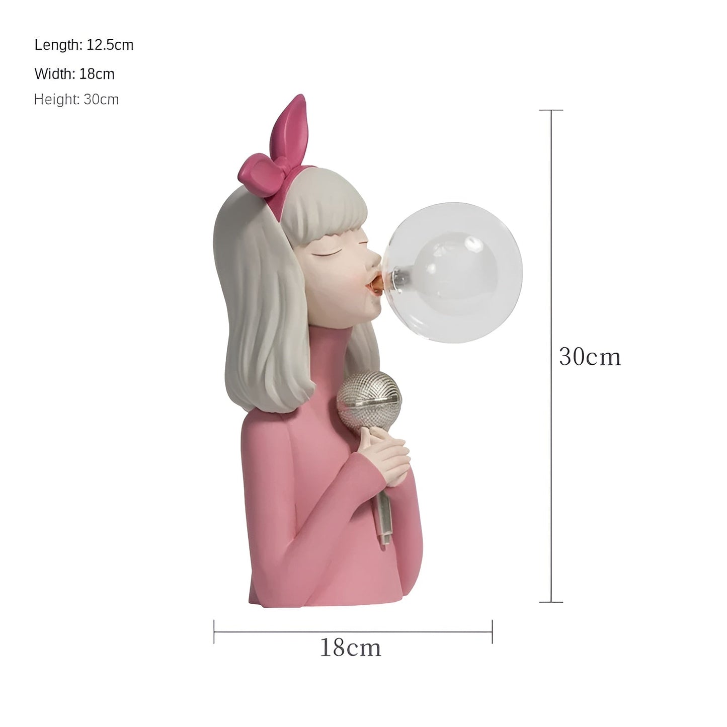 Charmante Nachttischlampe im Cartoon-Stil mit Mädchenfigur