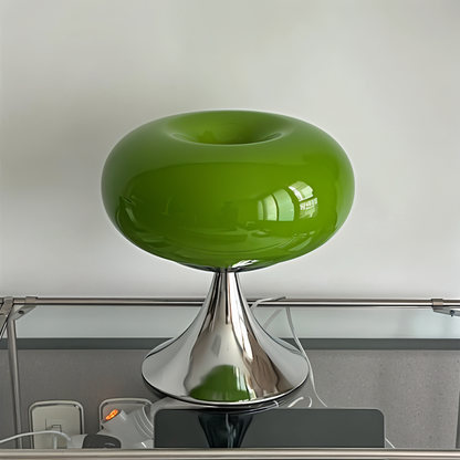 AppleLight – Tischlampe aus gebogenem Macaron-Glas in fruchtigem Design