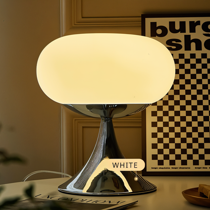 AppleLight – Tischlampe aus gebogenem Macaron-Glas in fruchtigem Design
