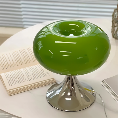 AppleLight – Tischlampe aus gebogenem Macaron-Glas in fruchtigem Design