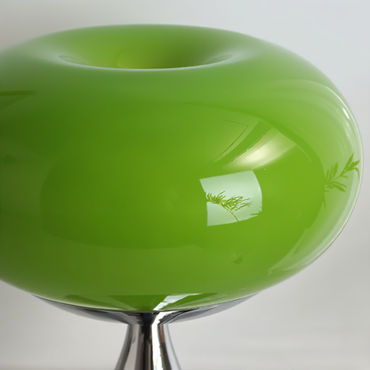 AppleLight – Tischlampe aus gebogenem Macaron-Glas in fruchtigem Design