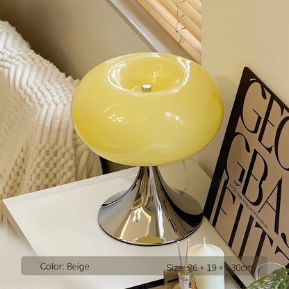 AppleLight – Tischlampe aus gebogenem Macaron-Glas in fruchtigem Design