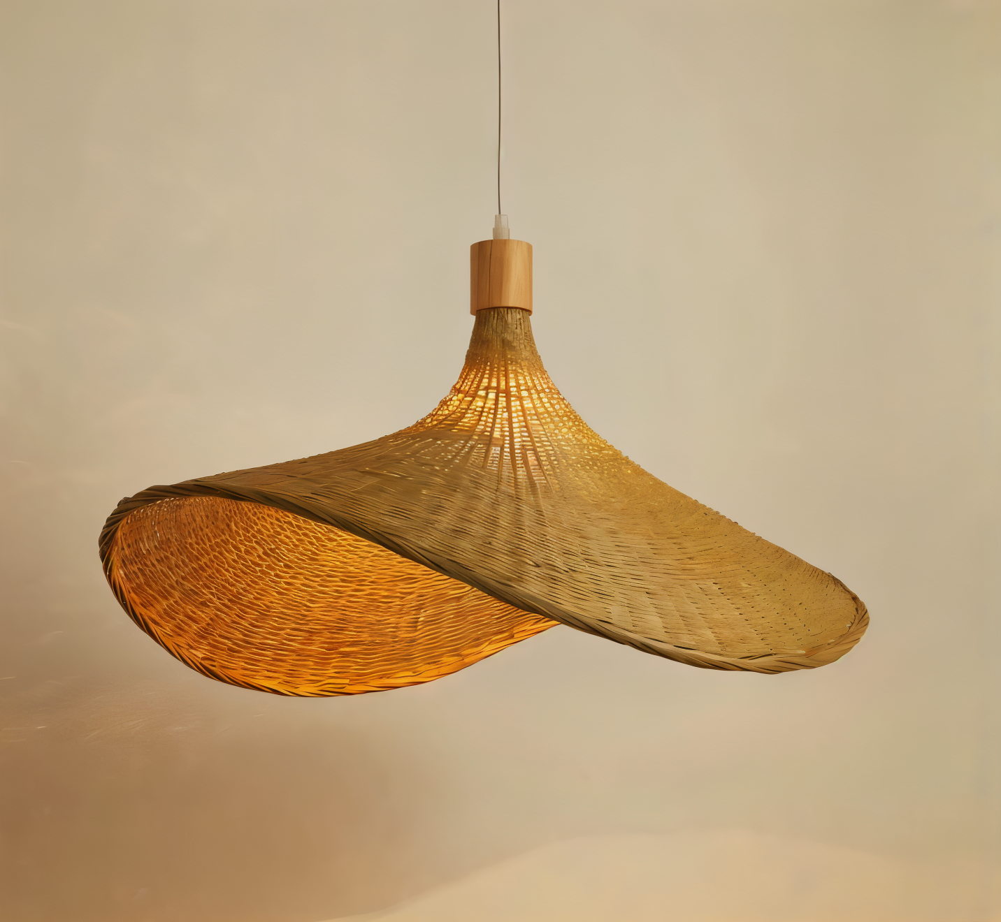 Kaito – Bambus-Rattan-Kronleuchter