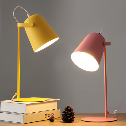 Pastellfarbene Macaron-Tischlampe mit LED-Licht