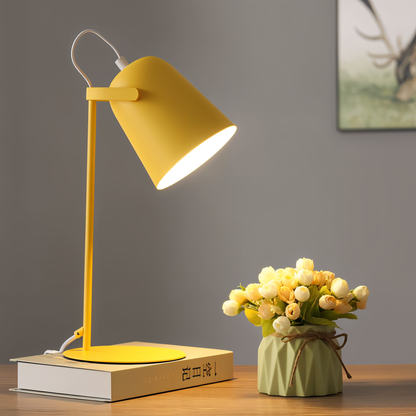 Pastellfarbene Macaron-Tischlampe mit LED-Licht