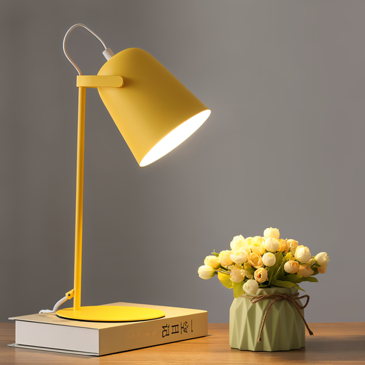 Pastellfarbene Macaron-Tischlampe mit LED-Licht