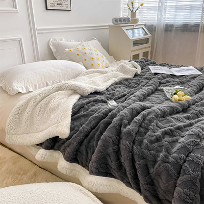 CloudSoft Throw – Doppelseitige pastellfarbene Flanell-Fleecedecke