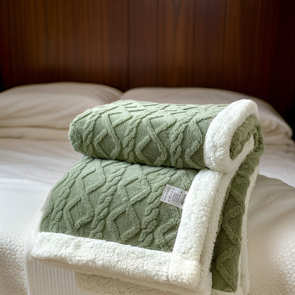 CloudSoft Throw – Doppelseitige pastellfarbene Flanell-Fleecedecke
