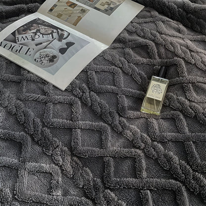 CloudSoft Throw – Doppelseitige pastellfarbene Flanell-Fleecedecke