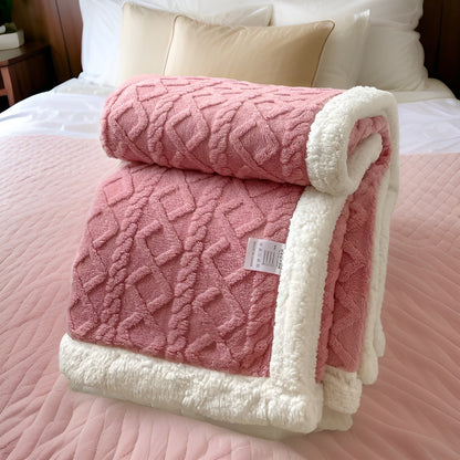 CloudSoft Throw – Doppelseitige pastellfarbene Flanell-Fleecedecke