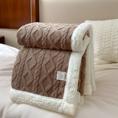 CloudSoft Throw – Doppelseitige pastellfarbene Flanell-Fleecedecke