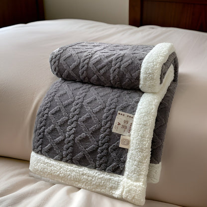 CloudSoft Throw – Doppelseitige pastellfarbene Flanell-Fleecedecke