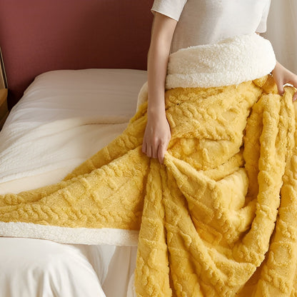 CloudSoft Throw – Doppelseitige pastellfarbene Flanell-Fleecedecke