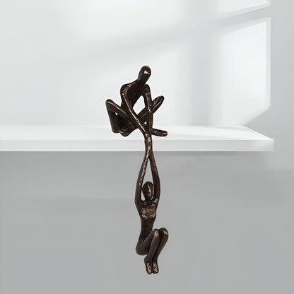 SculpturaKiss – Moderne Liebesfigur, abstrakte Kunstskulptur aus Kunstharz