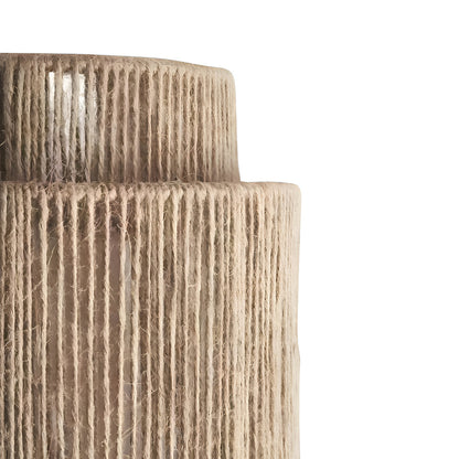 RustGlow Wandleuchte – Handgewebter Rattan-Schirm im Boho-Chic