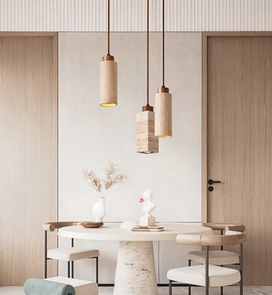 StoneBeam Light – Zylindrische Deckenleuchte aus edlem Marmor