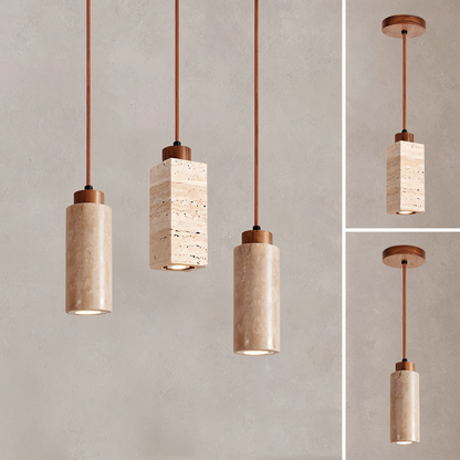 StoneBeam Light – Zylindrische Deckenleuchte aus edlem Marmor