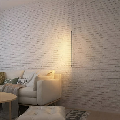 StripLux – Elegante Lineare LED-Pendelleuchte in Mattschwarz
