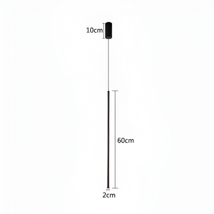 StripLux – Elegante Lineare LED-Pendelleuchte in Mattschwarz