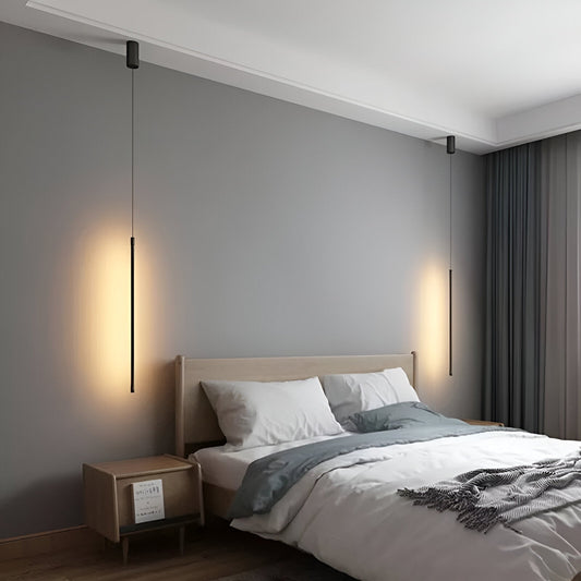 StripLux – Elegante Lineare LED-Pendelleuchte in Mattschwarz