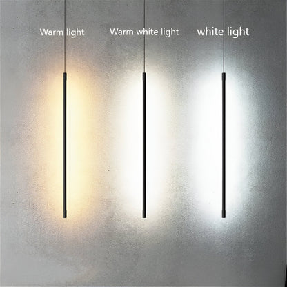 StripLux – Elegante Lineare LED-Pendelleuchte in Mattschwarz