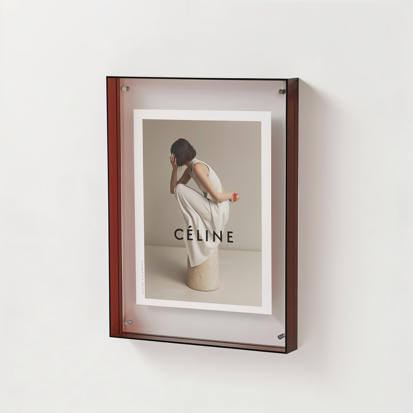 NeonGrid Frame – Acryl-Bilderrahmen mit Retro-Gitterdesign