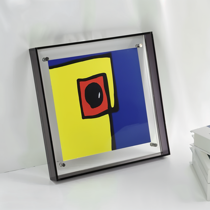 NeonGrid Frame – Acryl-Bilderrahmen mit Retro-Gitterdesign